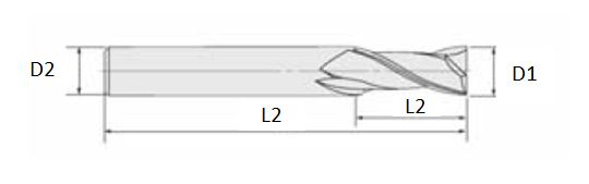 Zweischneider, Länge 100 mm